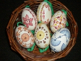 Malovaná husí vejce