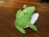 origami žába 3d