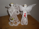 Háčkovaní andílci-vánoční dekorace