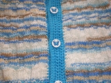 Pletený melírovaný svetřík s čepičkou
